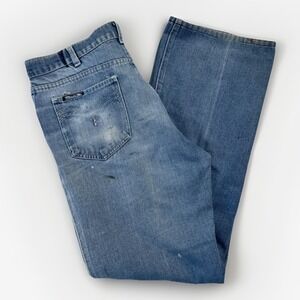 Vintage Levis Jeans Mens 34 x 32 Blue Tab Bootcut Flare Straight 80s Movin On